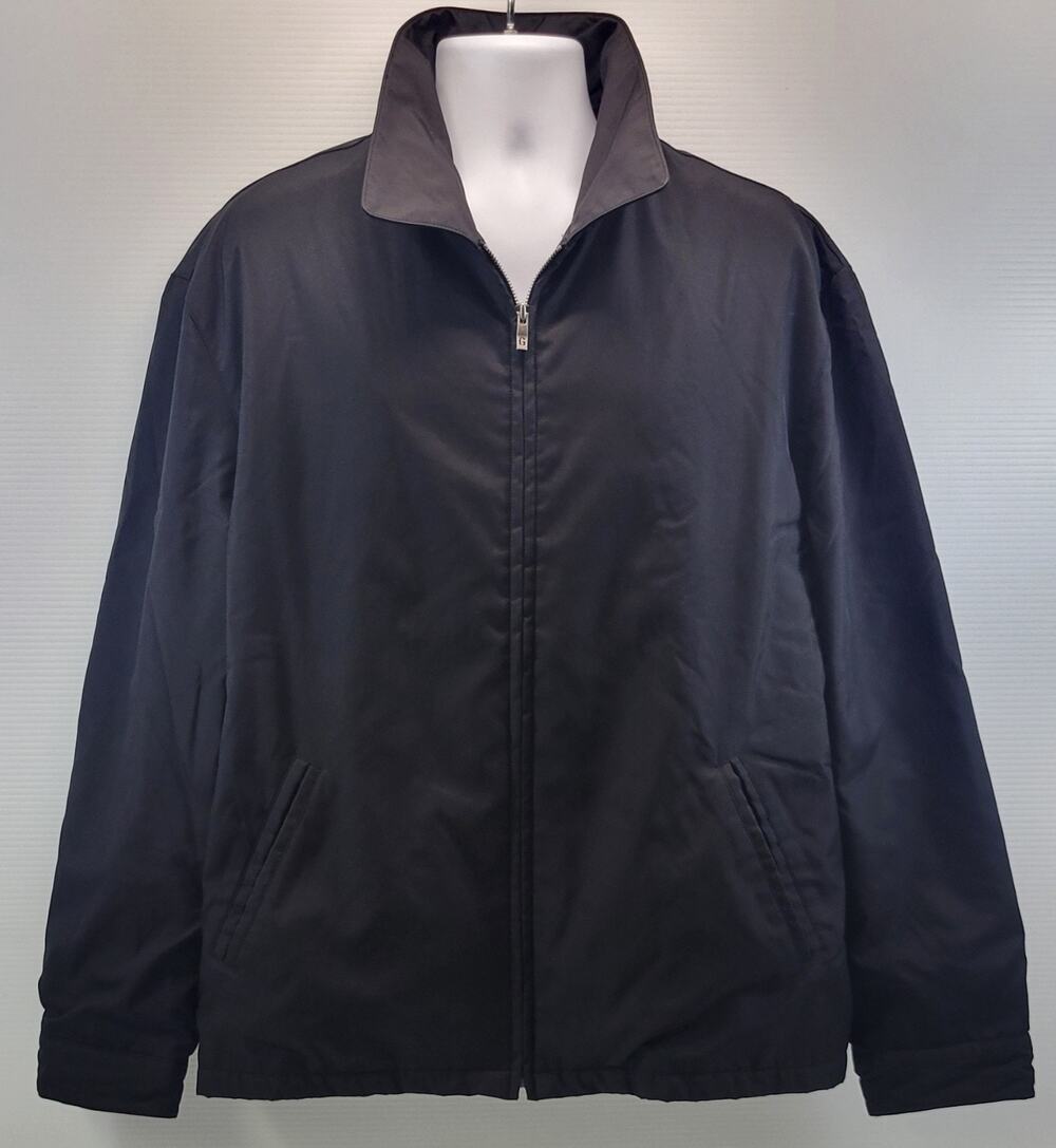 II) Vintage Guess Men Black Polyester Zipper Jacket XL